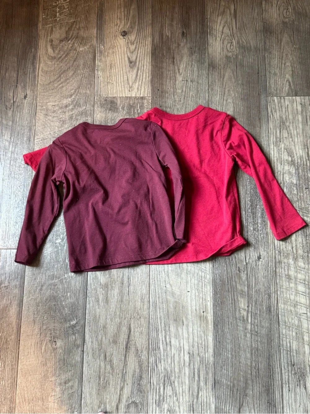 The Children's Place Red & Maroon Thanksgiving Graphic Long-Sleeve Tees